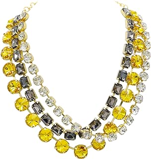 Crystal Rhinestone Choker Collar Necklace For Women Cubic Zirconia Diamond Heart Colorful Statement Necklace Bridal Wedding Jewelry