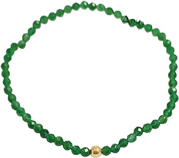 Emerald Stretch Bracelet, Beaded Delicate Elastic Jewelry, May Birthstone Bracelet, Healing Crystal Bracelet, Stacking Bracelet, Boho Jewelry By CHARMSANDSPELLS