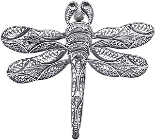 NOVICA Handmade Silver Filigree Brooch Pin Fine Sterling No Stone Peru Animal Themed Good Luck [2.4 in L x 2.4 in W] 'Filigree Dragonfly'