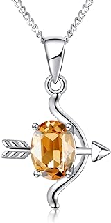 PLATO H Women Necklace Crystals Pendant 12 Zodiac Sign Charms Constellation Jewelry Birthstone Gifts