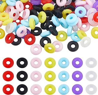 Durable Silicone Bead Stopper for Bracelets by SunnyClue - Vibrant Mixed Color Spacer Beads for Jewelry Making, Earrings, Necklaces, Mobile Phone Charms - Perfect for DIY Craftsmen
