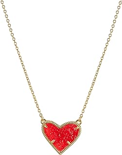 Ari Heart Adjustable Length White Gold Plated / 18K Gold PlatedPendant Necklace for Women - Mother's Day Gift Valentines