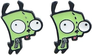 Quality Anime Alloy Stud Earrings with Push-Back Clasp, Ideal Gift for Women and Girls, Cartoon-Inspired Design