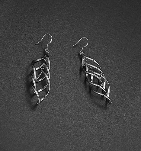 14K Gold Plated Sterling Silver Dangle Earring Long Linear Drop Earrings for Women Girls
