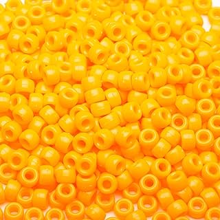 1000 Pcs Acrylic Single Color Pony Beads 6x9mm Pony Beads Bulk for Bracelets Making Plastic Beads Hair Beads for Braids