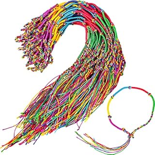 Bulk Pack of 60 No-Clasp, Braided Chain Friendship Bracelets in Assorted Colors - Ideal for Kids, Girls, Teens, Women and Party Favors