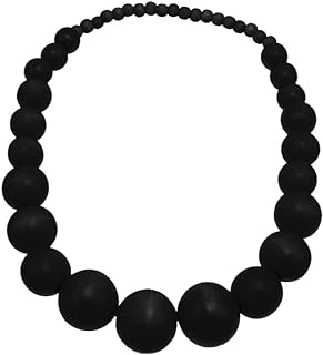 COLORFUL BLING Ethnic Chunky Strand Necklace with Lobster-Claw Clasp and Buckle Chain - Natural Wood Bead Statement Necklace for Men and Women - Africa-Inspired Hip Hop Jewelry