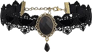 Sacina Black Victorian Lace Choker, Velvet Choker, Black Choker, Gothic Choker, Goth Choker, Vintage Necklace, Costume Jewelry, Christmas Jewelry Gifts for Women