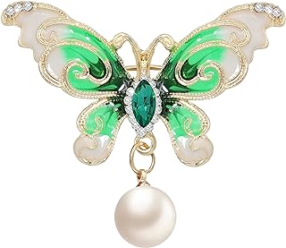 Gleamart Butterfly Crystal Brooch Insect Animal Pin Badge for Women
