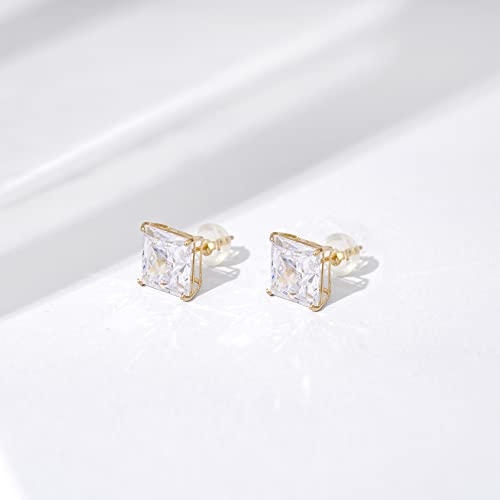 Swarovski Zirconia Square Stud Earrings
