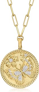 Lobster-Claw Clasp Yellow-Gold Diamond Butterfly Necklace - Ideal for Fashion-Conscious Women - Unique Butterfly Design