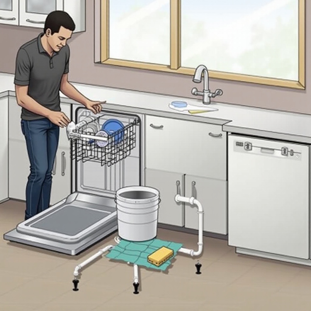 how do you take a dishwasher out