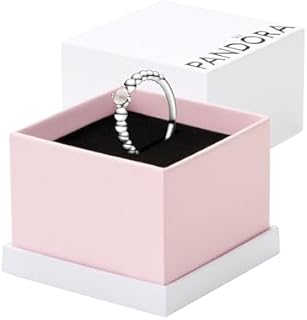 June Birthstone Pandora Beaded Ring with Crystal Gem for Women - Sterling Silver Stackable Design