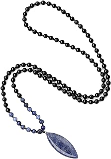 COAI 6mm Leaf Pendant 108 Mala Beaded Necklace