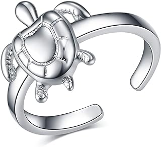 Adjustable Sterling Silver Sea Turtle Toe Ring - Hypoallergenic Design for Women and Teens