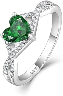 925 Sterling Silver Infinity Heart March Birthstone Ring with Cubic Zirconia for Women, Ideal Engagement/Wedding/Birthday Gift
