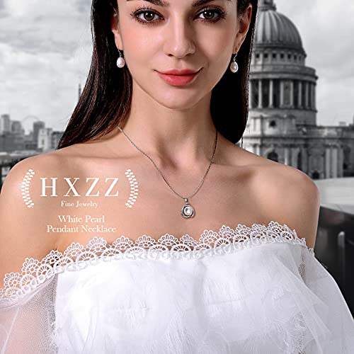 Fine Jewelry Gifts for Women 925 Sterling Silver Freshwater Cultured White Pearl Pendant Necklace