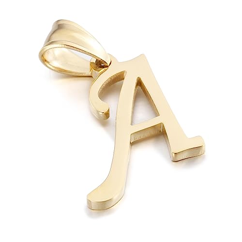 Initial Pendant 14K Gold Alpahbet Letter Necklace Personalized A to Z Initial Pendant Monogram Name Necklaces for Women Girls Jewelry Gifts