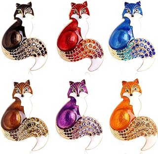 6 Pieces Rhinestone Butterfly Brooch Elegant Lapel Pins Dress Accessories Jewelry Gift For Women Girls Daily Decoration