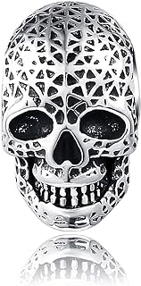 Sterling Silver Skull-Butterfly Charm Bracelet for Women, Mushroom/Fairy/Flamingo Design by YAFEINI Jewelry