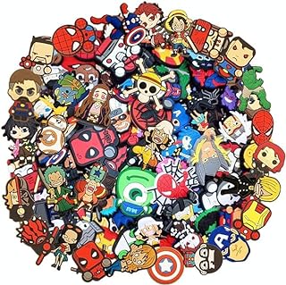 PORUTE 100 PCS Anime Shoe Charms for Clog Shoe and Bracelets Wristbands Party Gifts, Accessories for Halloween, Easter, Christmas, Birthdays, for Kids & unisex-adult