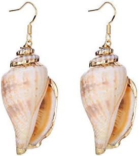 lureme Beach Jewelry Casual Seashell Conch Drop Dangle Earrings for Women and Girls (er006199)