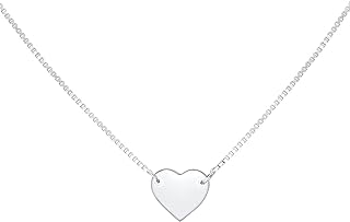 DAOCHONG Sterling Silver Jewelry Sideways Moon and Star Heart Starfish Choker Chain Pendant Necklace For Women Girls 13 inches to 16 inches