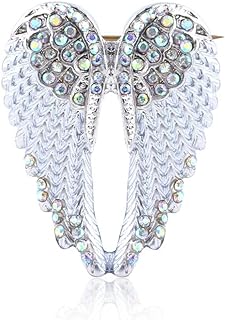Angel Wings Brooch Pin - Crystal Angel Wings Brooch Multicolor Lapel Pin Trendy Backpack Badge Hat Bag Decoration Accessories for Women Teen Girls