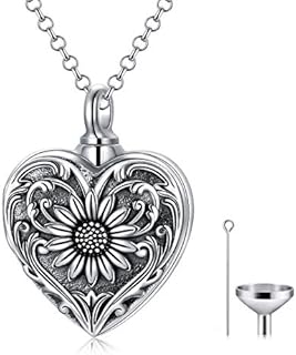 Sterling Silver SOULMEET Ashes Locket with Cubic Zirconia and Cable Chain - Cherish Memories Keepsake Jewelry