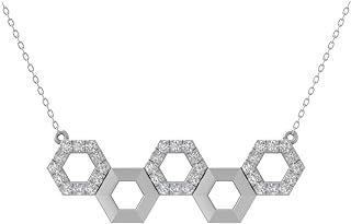 Cable Chain 14K White or Yellow Gold Pendant Necklace with 1/3cttw Lab-Grown Diamond for Women, Ethical & Elegant Gifting Option