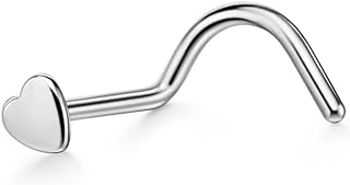Surgical Steel Heart Nose Ring Screw Stud | Designed for Women | Minimalist & Elegant Design | Durable Stainless Steel | Comfortable & Easy to Wear
