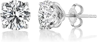 1/2 to 4 Carat Lab Grown Diamond Round Stud Earrings for Women I 14k Gold Earrings (G-H, VS1-VS2, 0.50 to 4.00 cttw) 4-Prong Brilliant Cut Diamond Earrings I Push Back Studs by Carbon Atelier