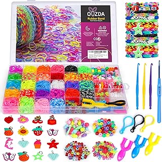 OOZDA Multicolored Rubber Band Bracelets Kit in Metal with S-Clasp, Featuring Fruit Designs for Kids