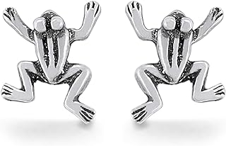 Boma Jewelry Sterling Silver Frog Stud Earrings