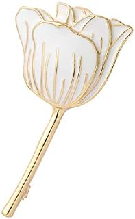 Flower Brooch Pin Tulip Lily Magnolia Enamel Brooch Pins Fashion Lapel Pins Accessory for Backpacks Badges Hats Bags for Women Girls Gift