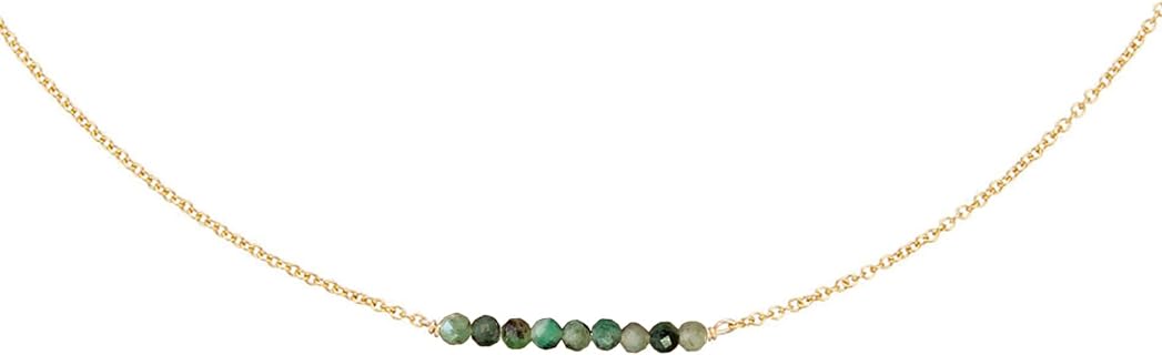 Dainty Birthstone Beaded Bar Necklace,18K Gold Plated Handmade Faceted Turquoise,Lapis,Amazonite,Tiger Eye,Emerald,Ruby,Blue Apatite,Opal Stone Necklaces for Women