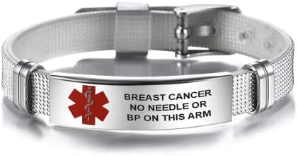 Medical Alert Bracelet for Men Women Sport Stainless Steel First Aid Health Monitoring Adjustable Emergency ID Wristband Bracelets