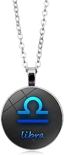 Scorpio Pendant Necklace with Box Chain, Luminous Time Gem for Women, Vintage Zodiac Design