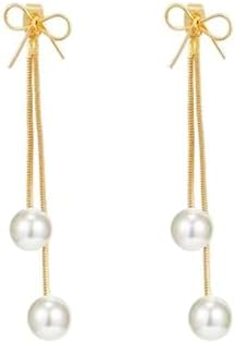 Hinged Hoop Cubic Zirconia Gold Bow Drop Earrings in Copper – Elegant Jewelry for Women – Hoop Design