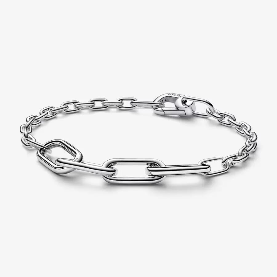 Pandora ME Slim Link Chain Bracelet - Sterling Silver Bracelet for Women - Compatible ME Charms - Features 2 Connectors - Gift for Her