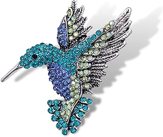 JOYWIKO Hummingbird Brooch Pins for Women Elegant Crystal Bird Pins Fashion Backpack Pins For Women