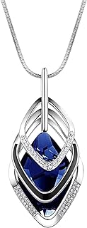 Solid Long Sweater Necklaces for Women Elegant Triple Stack Cubic Zirconia Pendant Rhombic Rhinestone Pendant Y Necklaces Fashion Jewelry…