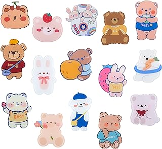 Pin-Clasp Teddy Bear Brooch with Acrylic Astronaut Theme for Casual or Formal Outfits - Space Bear Design