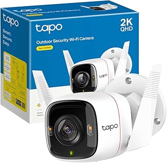 Tapo C320WS Cámara de Vigilancia con Visión Nocturna a Todo Color y 4MP QHD, Notificaciones en Tiempo Real, IP66 a Prueba de Agua. Ideal para Uso en Interiores y Exteriores
