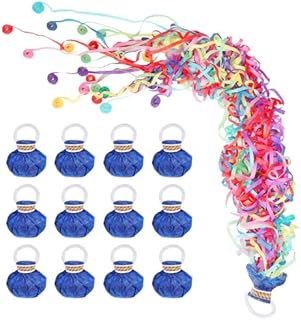 12pack No Mess Confetti Poppers,Graduation Streamer Poppers,Hand Throw Party Poppers,Magic Paper Cracker for Easter Celebration Birthday,Engagement,School Party,Wedding Send Off Party Favors