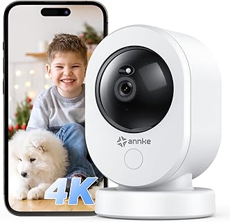 ANNKE 4K UHD Indoor Security Camera with Smart PTZ, Night Vision, 2-Way Audio, and Dual-Band WiFi. Ideal for Baby, Pet, and Home Security