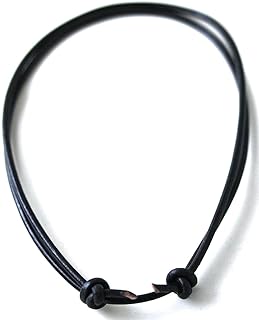 Sturdy Beach Choker Surf Necklace Adjustable Genuine 2mm, 3mm Round Brown/Black Leather Cord 16-32"