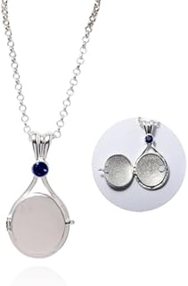 H2O Mermaid Locket Necklace with Cable Chain & Rhinestone Accents for Women and Girls - SONGCHANGJEWELRY Classic TV Show Jewellery Gift