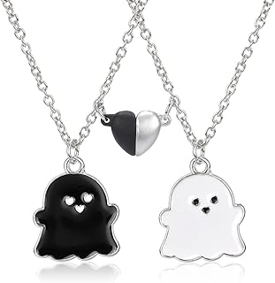Hifot Collier d'Amitié pour 2 Filles avec Design Fantôme et Chaîne Réglable, Cadeau Idéal pour Sœur et Meilleure Amie, Parfait pour Anniversaire