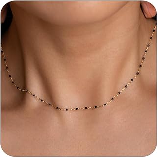 Gold Necklace for Women,14K Gold Necklace Bead Necklace Chain Necklace Dainty Choker Necklaces for Her